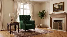Кресло Мадрид, Базовые ткани, Velutto Soft цвет Зеленый Мох, 60х70 см